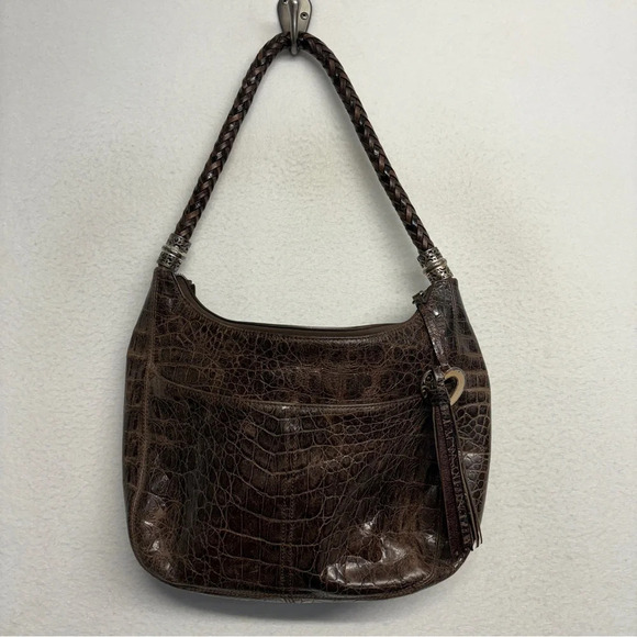 Brighton Brava Esp purse in brown alligator stamped leather - Picture 1 of 8